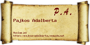 Pajkos Adalberta névjegykártya
